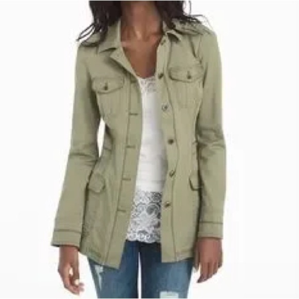 White House Black Market Military Field Jacket in Forrest NEW!